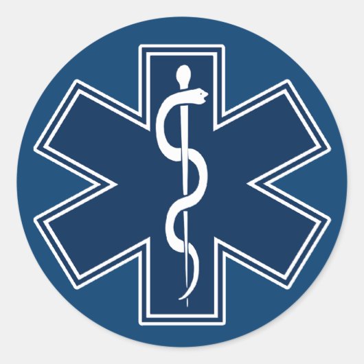 Paramedic EMT EMS Runder Aufkleber (Vorderseite)