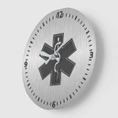 Paramedic EMT EMS Silver Große Wanduhr (Winkel)