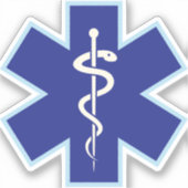 Paramedic EMT EMS Symbol Kiss-Cut Aufkleber (Vorderseite)