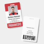 Paramedic First Responder Foto ID Security Ausweis (Vorder- & Rückseite)