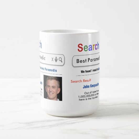 Paramedic Funny Custom Best Search Geschenk Tasse (Mittel)