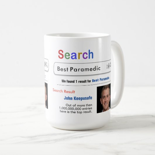 Paramedic Funny Custom Best Search Geschenk Tasse (VorderseiteRechts)