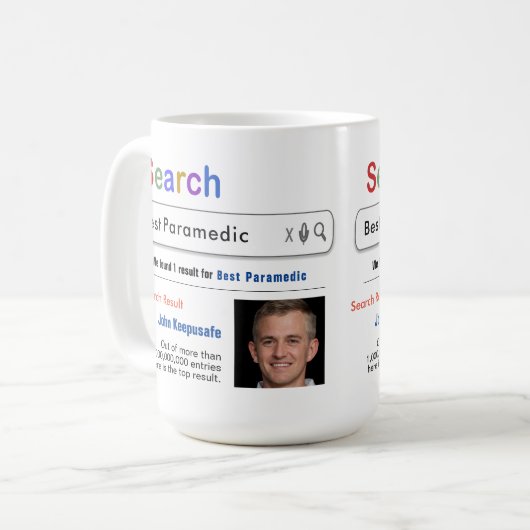 Paramedic Funny Custom Best Search Geschenk Tasse (Vorderseite Links)
