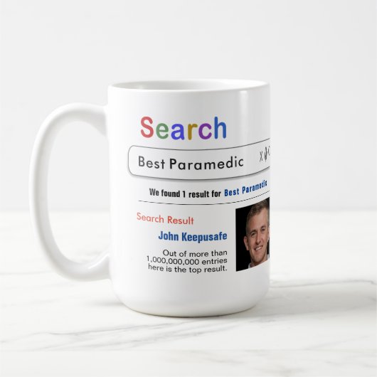 Paramedic Funny Custom Best Search Geschenk Tasse (Links)