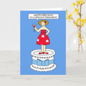 Paramedic Happy Birthday Cartoon Lady Karte (Gelbe Blume)