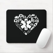 Paramedic Heart Paramedic Caduceus Doctor EMS EMT Mousepad (Mit Mouse)