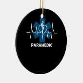Paramedic Heartbeat Keramik Ornament (Rechts)