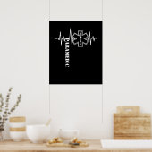 Paramedic Heartbeat Nurse Doctor Poster (Küche)