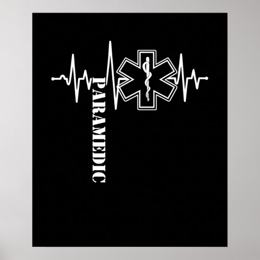 Paramedic Heartbeat Nurse Doctor Poster (Vorne)