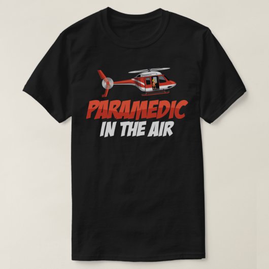 Paramedic in Air Ambulance Pilot Helicopte T-Shirt (Design vorne)