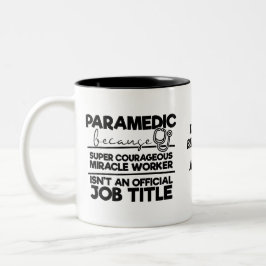 Paramedic Job Title Zweifarbige Tasse