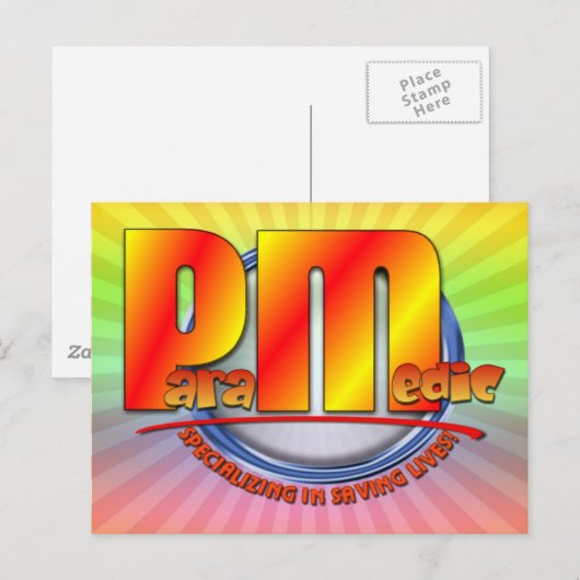 PARAMEDIC-LOGO POSTKARTE (Vorne/Hinten)