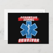 Paramedic School Survivor Abschluss Postkarte (Vorne/Hinten)