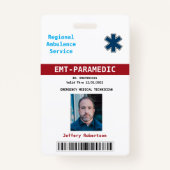 Paramedic Security-ID-Abzeichen Ausweis (Vorderseite)