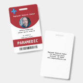 Paramedic Security-ID-Abzeichen Ausweis (Vorder- & Rückseite)