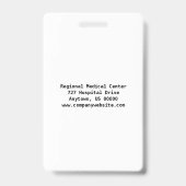 Paramedic Security-ID-Abzeichen Ausweis (Rückseite)