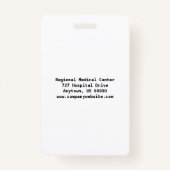 Paramedic Security-ID-Abzeichen Ausweis (Rückseite)