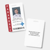 Paramedic Security ID  Badge Ausweis (Vorder- & Rückseite)