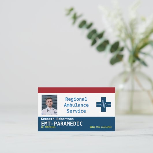 Paramedic Services Visitenkarte (Stehend Vorderseite)
