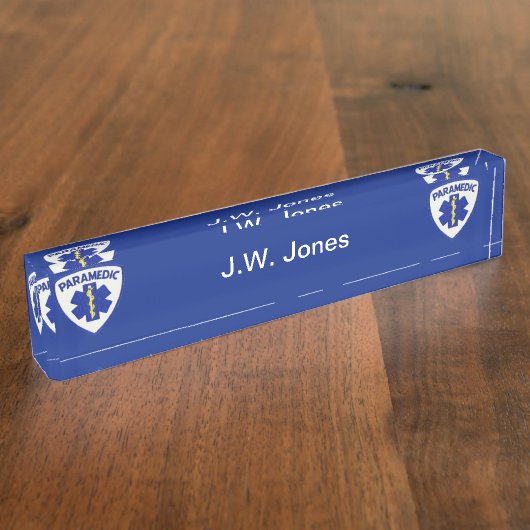 Paramedic Sheild Namensplakette (Seite)