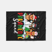 Paramedic Squad Reindeer Snowman Gingerbread Chris Fleecedecke (Vorderseite (Horizontal))