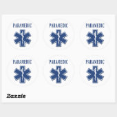 Paramedic Star of Life Runder Aufkleber (Blatt)