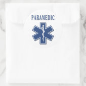 Paramedic Star of Life Runder Aufkleber (Tasche)