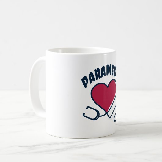 Paramedic Stethoskop mit Herz Kaffeetasse (Vorderseite Links)