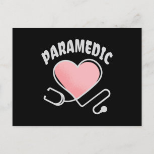 Paramedic Stethoskop mit Herz Postkarte