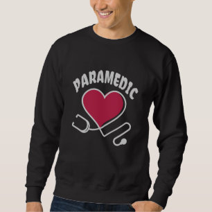 Paramedic Stethoskop mit Herz Sweatshirt