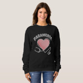 Paramedic Stethoskop mit Herz Sweatshirt (Vorne ganz)