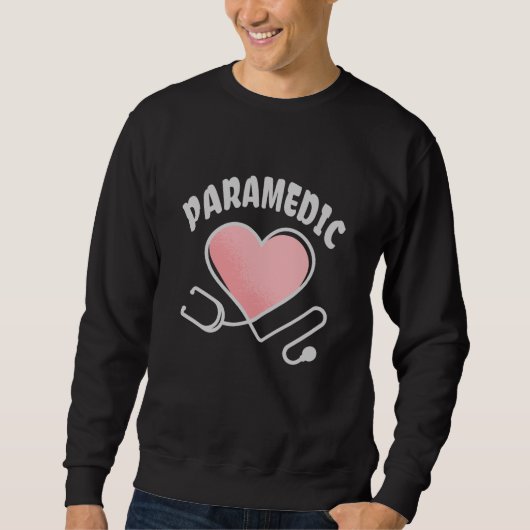 Paramedic Stethoskop mit Herz Sweatshirt (Vorderseite)