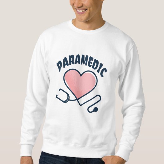 Paramedic Stethoskop mit Herz Sweatshirt (Vorderseite)