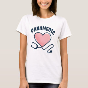 Paramedic Stethoskop mit Herz T-Shirt