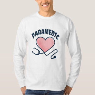 Paramedic Stethoskop mit Herz T-Shirt