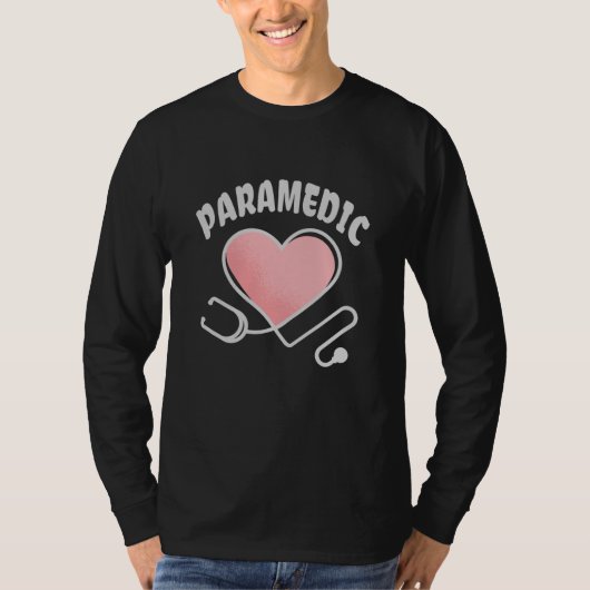 Paramedic Stethoskop mit Herz T-Shirt (Vorderseite)