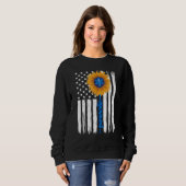 Paramedic Sunflower US Flag Paramedic 1 Sweatshirt (Vorne ganz)