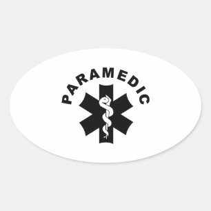 Paramedic-Thema Ovaler Aufkleber