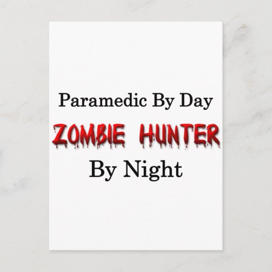 Paramedic/Zombie Hunter Postkarte (Vorderseite)