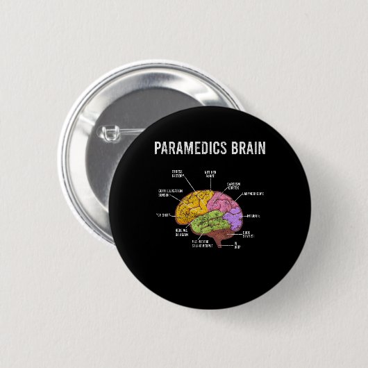 Paramedics Brain Medical EMT EMS First Aider Medic Button (Vorne & Hinten)