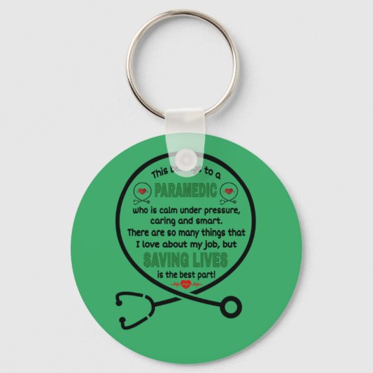 Paramedic's Geschenk. Das gehört einem Paramedic Schlüsselanhänger (Vorderseite)