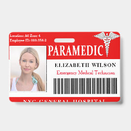 paramedisch| Foto-ID des Krankenhauses Medizinisch Ausweis