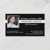Paramedische EMS Custom Foto Emergency Ambulance Visitenkarte (Vorderseite)