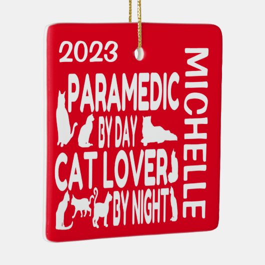 Paramedische Lieben Katzen CUSTOM Keramikornament (Rechts)