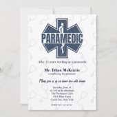 Paramedische Pensionierung Denim Textur Einladung (Vorderseite)
