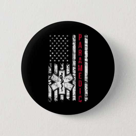 Paramedischer Tag der Unabhängigkeit der amerikani Button (Vorderseite)