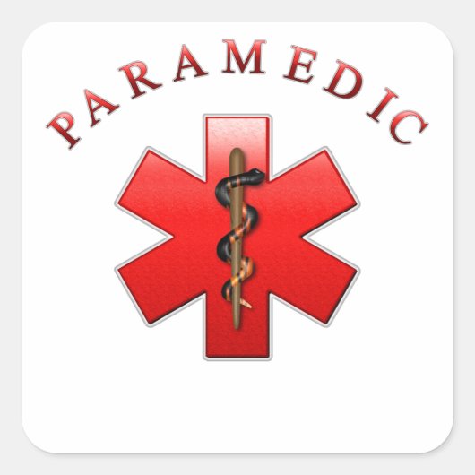 parameditisch quadratischer aufkleber (Vorderseite)