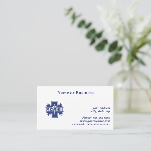 parameditisch visitenkarte (Stehend Vorderseite)