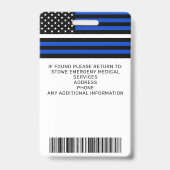 Paramedizinische Notfallmedizin Personalisiertes F Ausweis (Back)