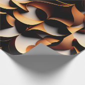 Parametric 3D Blume Gold Modernes Mosaikmuster Geschenkpapier (Ecke)